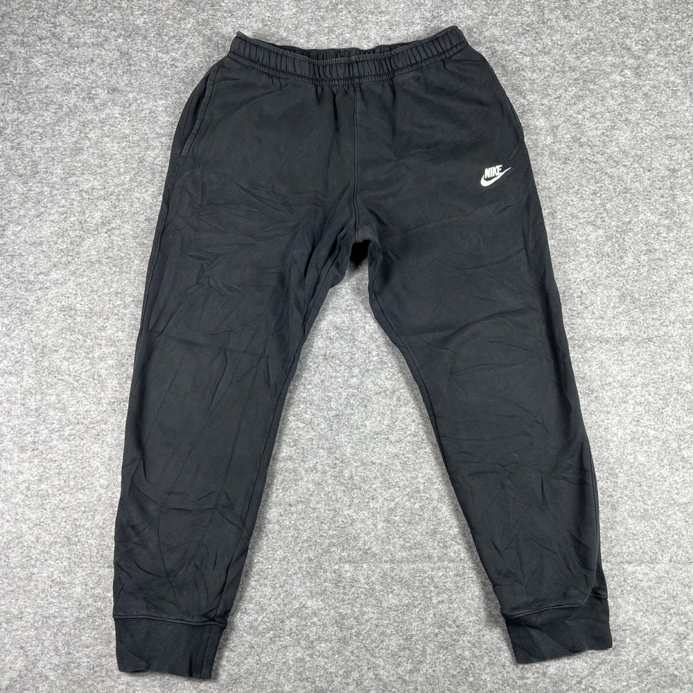 Nike Joggers Mens Large Black Sportswear Club Fleece Tapered Pants BV2671-010